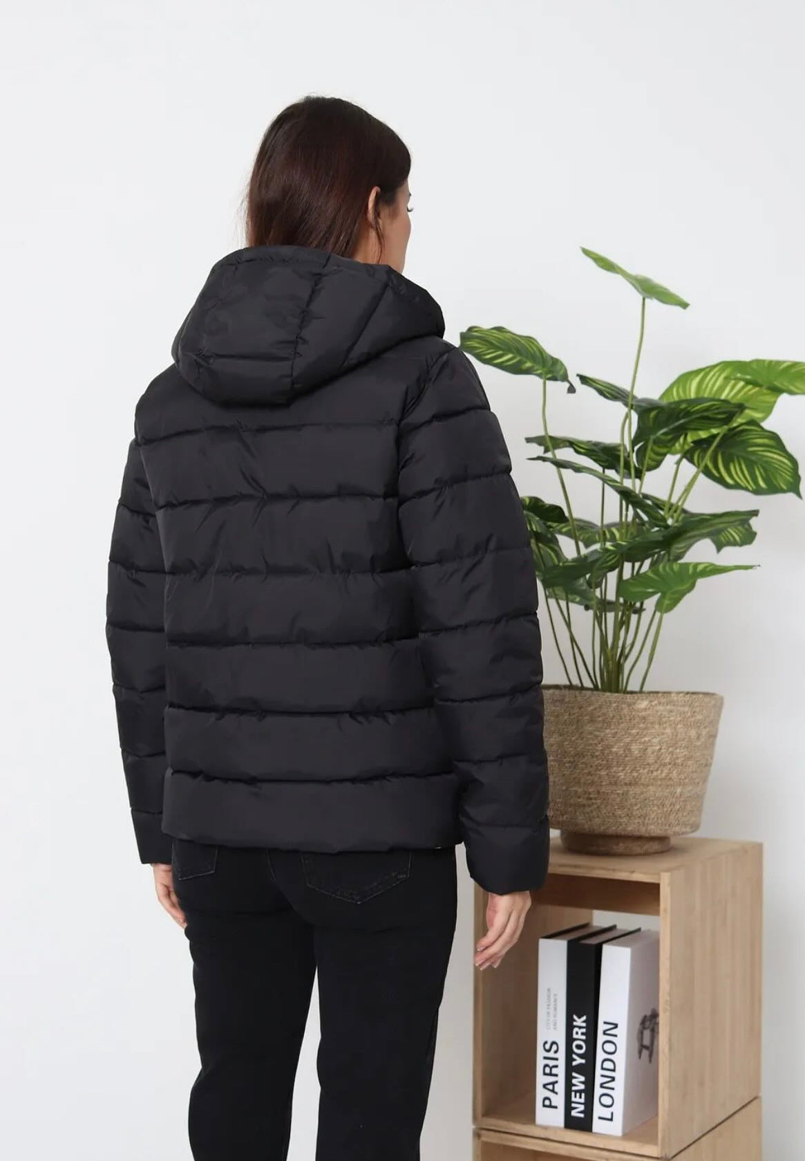 Doudoune manteau imperméable court réversible matelassé noir doré Le Petit Placard