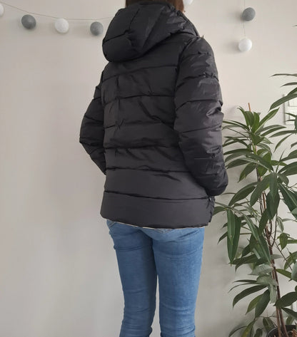 Doudoune manteau imperméable court réversible matelassé noir doré Le Petit Placard