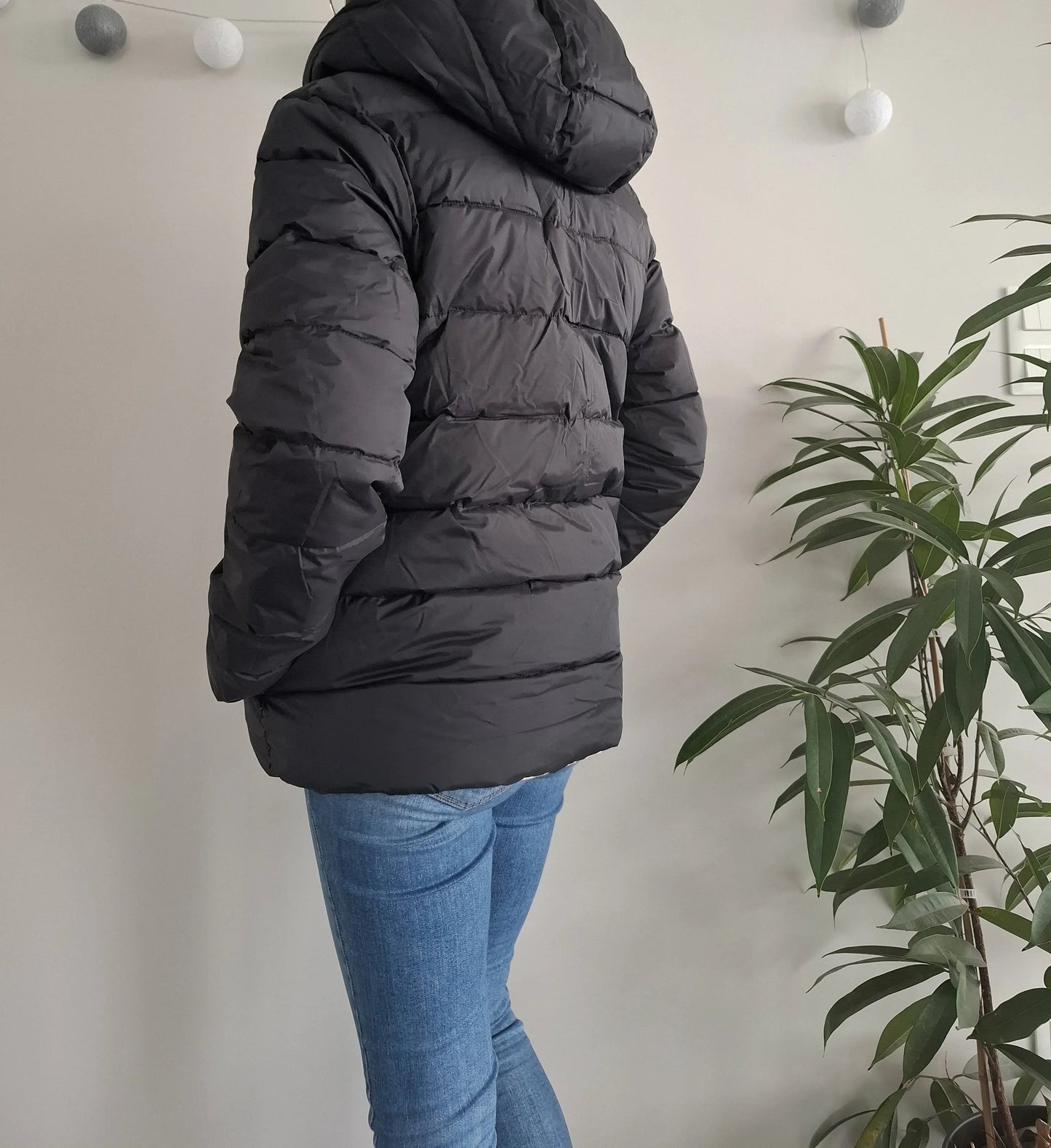 Doudoune manteau imperméable court réversible matelassé noir doré Le Petit Placard