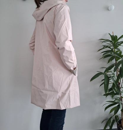 Laura Jo - Imperméable réversible long sans garnissage ouate couleur rose nude/doré Le Petit Placard