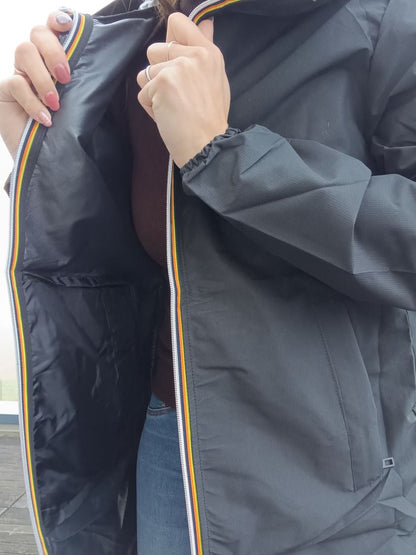 Melya Melody - Manteau mi long sous les fesses léger imperméable sans doublure noir Le Petit Placard