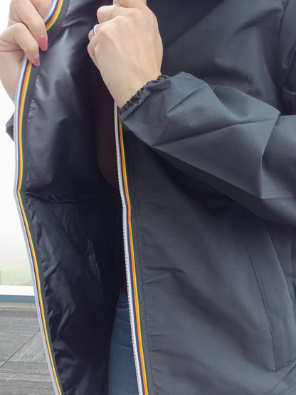 Melya Melody - Manteau mi long sous les fesses léger imperméable sans doublure noir Le Petit Placard