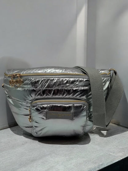 Sac Banane Matelassé Argenté 2 Poches – La Petite Cachottière Paris Le Petit Placard