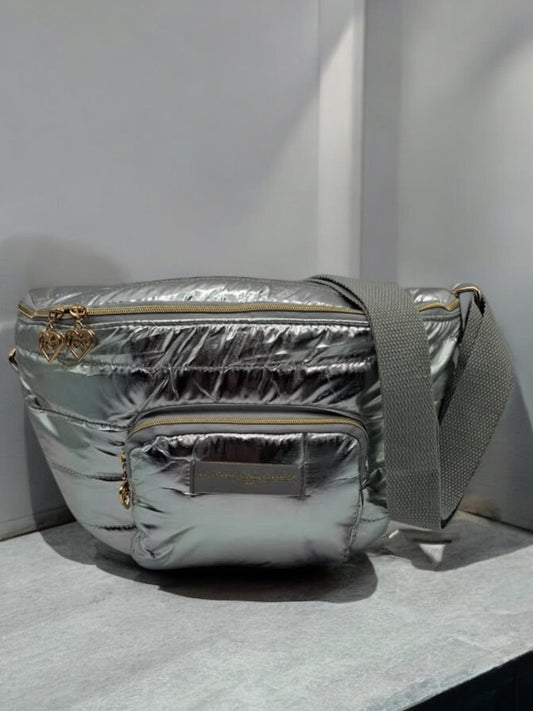 Sac Banane Matelassé Argenté 2 Poches – La Petite Cachottière Paris Le Petit Placard