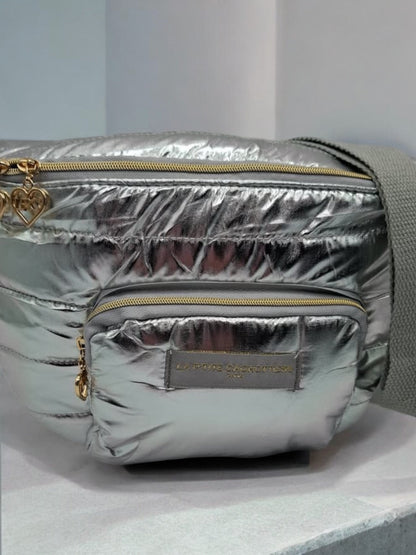 Sac Banane Matelassé Argenté 2 Poches – La Petite Cachottière Paris Le Petit Placard