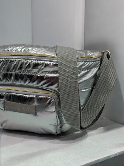 Sac Banane Matelassé Argenté 2 Poches – La Petite Cachottière Paris Le Petit Placard