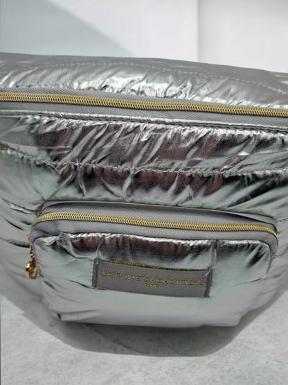 Sac Banane Matelassé Argenté 2 Poches – La Petite Cachottière Paris Le Petit Placard