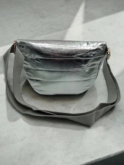 Sac Banane Matelassé Argenté 2 Poches – La Petite Cachottière Paris Le Petit Placard
