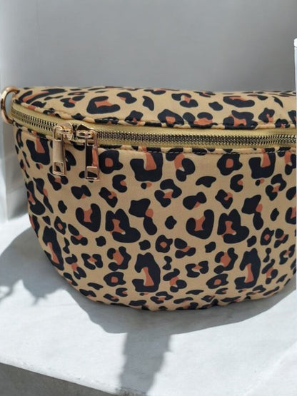 Sac banane tissu doux imprimé léopard 2 curseurs Le Petit Placard