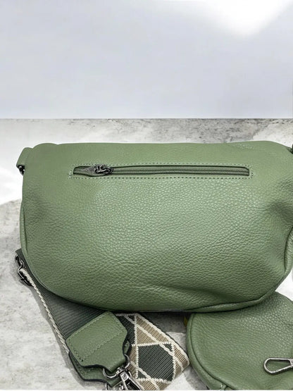 Sac banane XL simili cuir kaki avec porte monnaie Le Petit Placard
