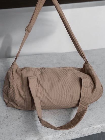 Sac polochon en velours côtelé couleur Beige Le Petit Placard