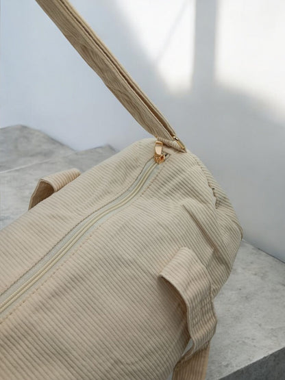 Sac polochon en velours côtelé couleur Beige Le Petit Placard