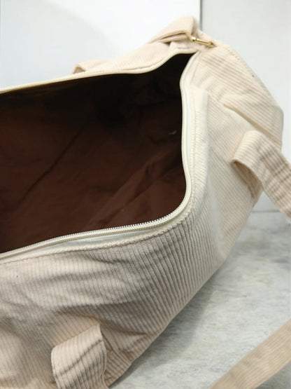 Sac polochon en velours côtelé couleur Beige Le Petit Placard