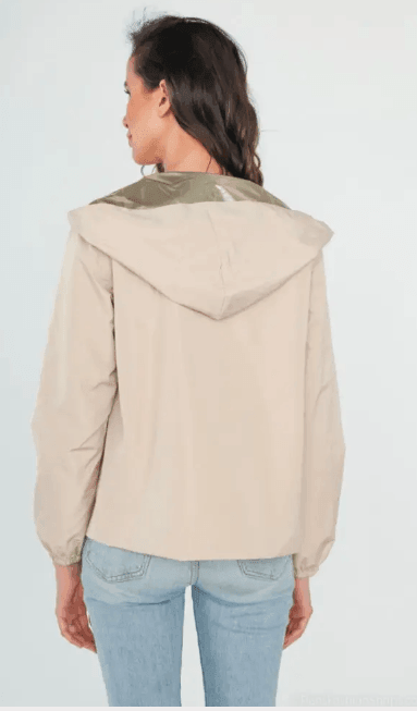 Manteau court imperméable beige réversible doré Melya Melody - Le Petit Placard