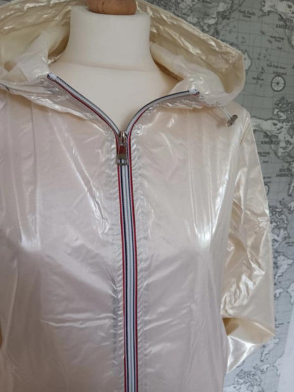 Manteau court imperméable fine doublure ecru doré - Le Petit Placard