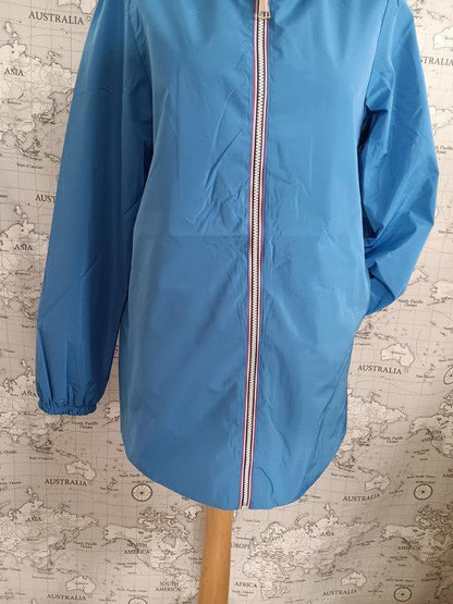 Manteau mi long réversible et imperméable bleu électrique - Le Petit Placard