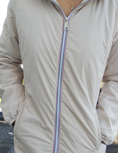 Melya Melody - Manteau court fourré imperméable légerement cintré beige Melya Melody