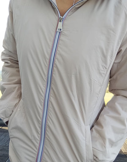 Melya Melody - Manteau court fourré imperméable légerement cintré beige Melya Melody