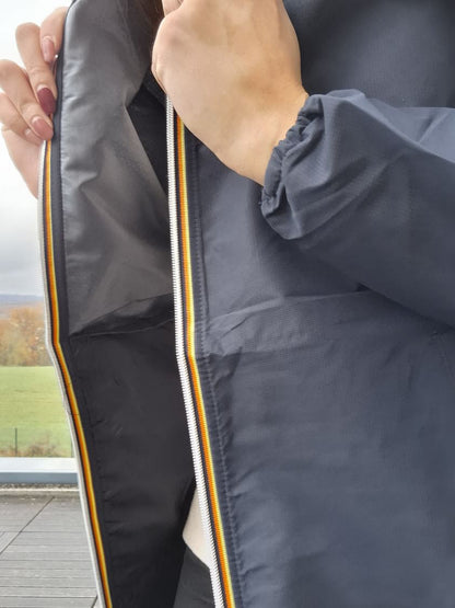 Melya Melody - Manteau mi long sous les fesses léger imperméable sans doublure bleu marine Melya Melody