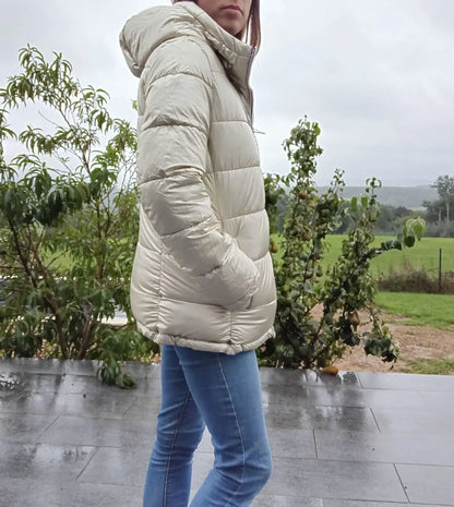 Melya Melody - Manteau court réversible et imperméable matelassé noir/doré Melya Melody