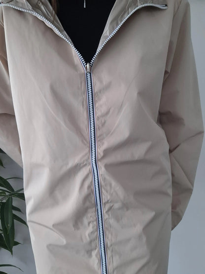 Melya Melody - Manteau long réversible imperméable beige doré Curvy Melya Melody