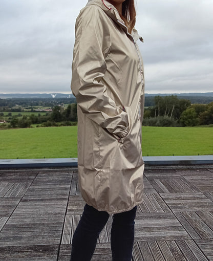 Parka manteau imperméable long fine doublure Laura Jo Doré - Le Petit Placard