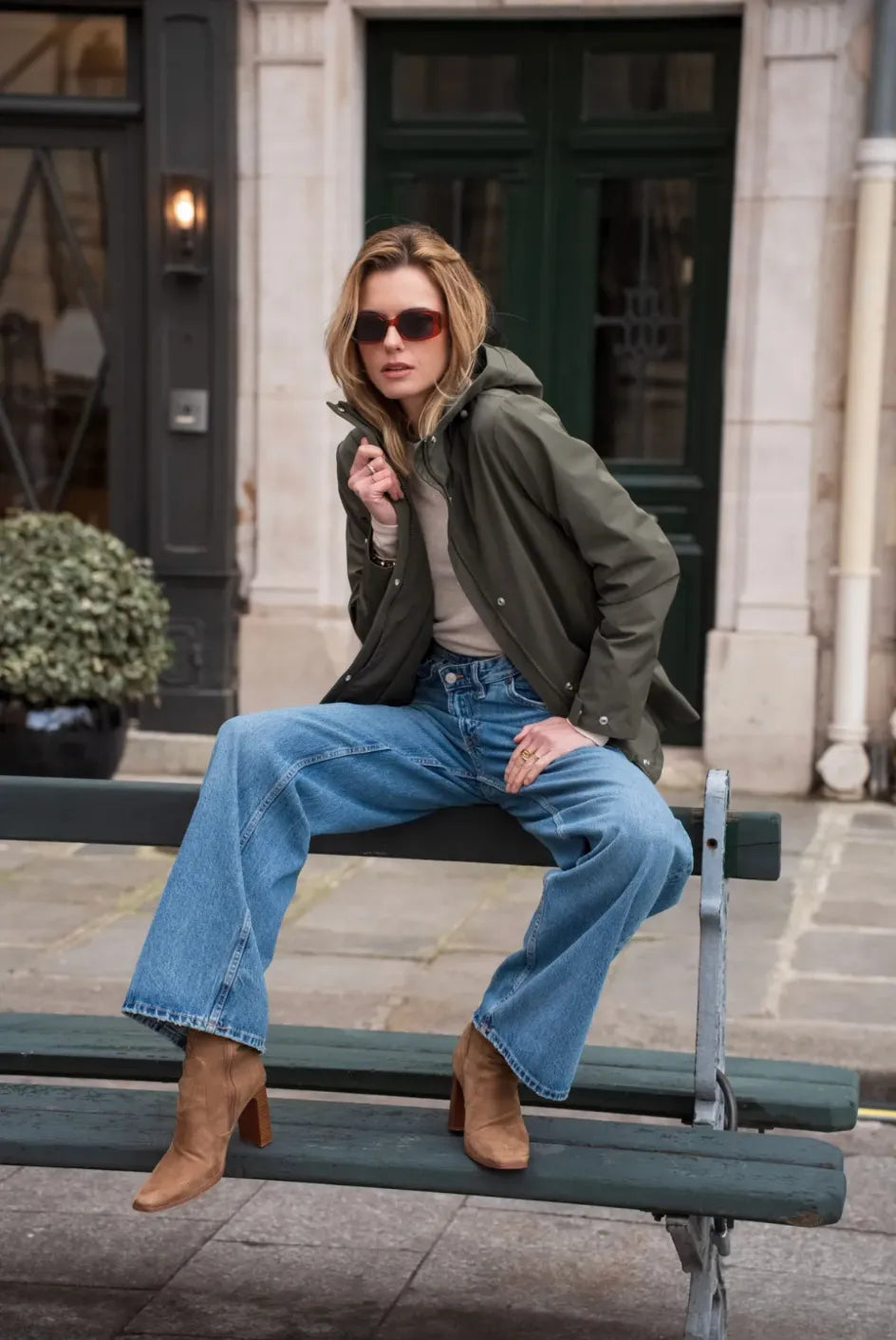 Parka Mi-Saison Kaki Olive – Laura Jo