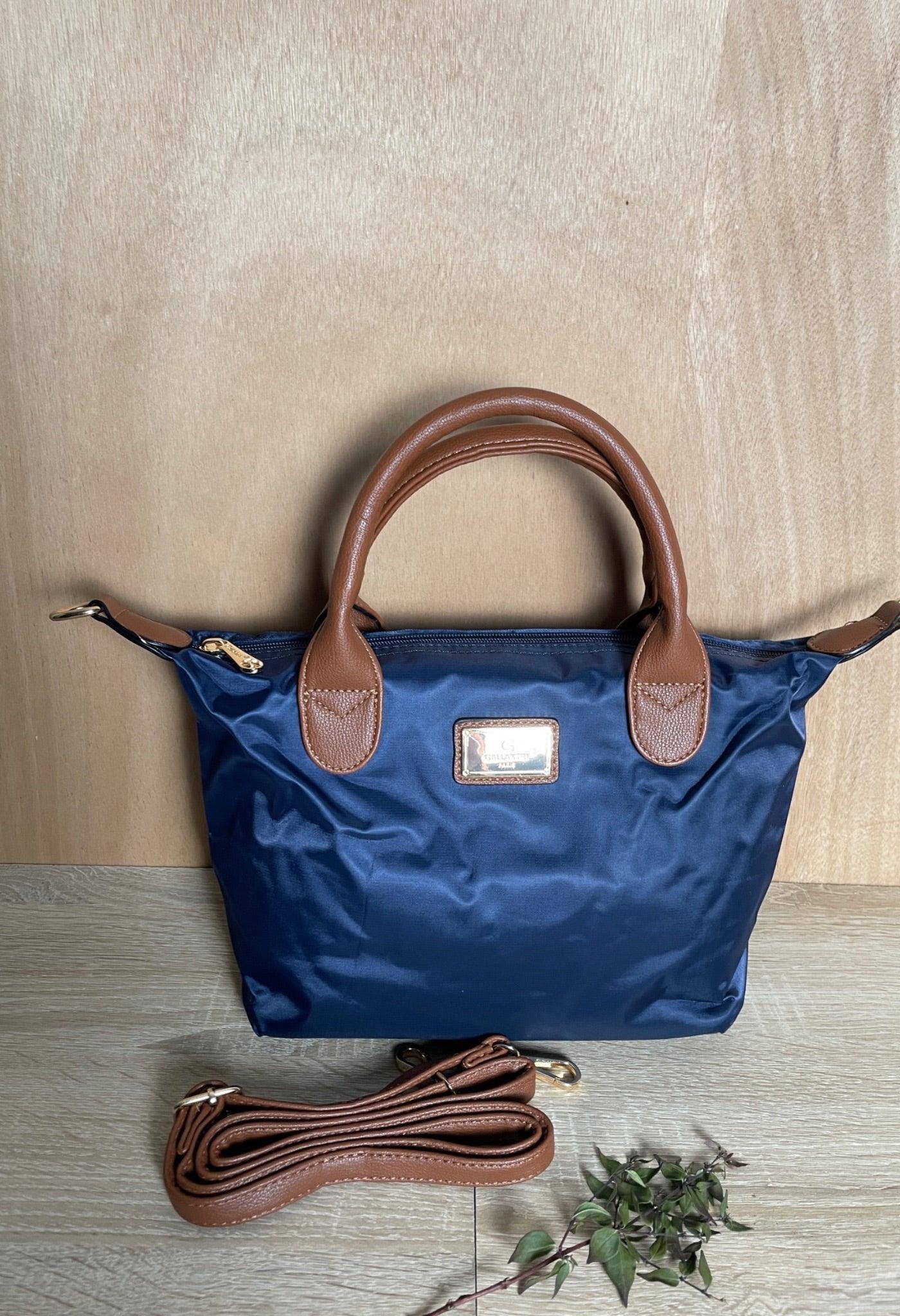 Sac à main fourre-tout petit modèle couleur bleu marine - Le Petit Placard