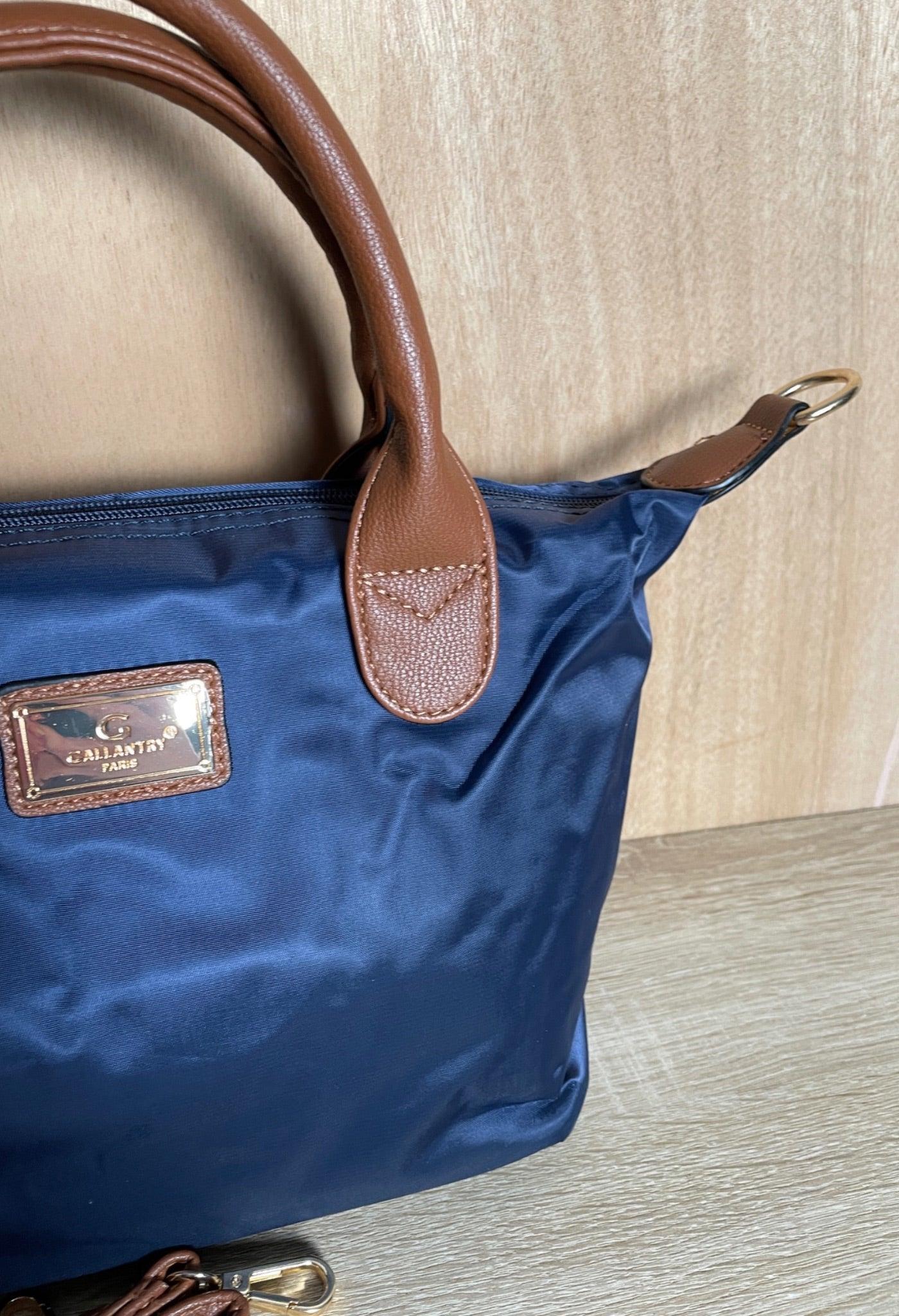 Sac à main fourre-tout petit modèle couleur bleu marine - Le Petit Placard