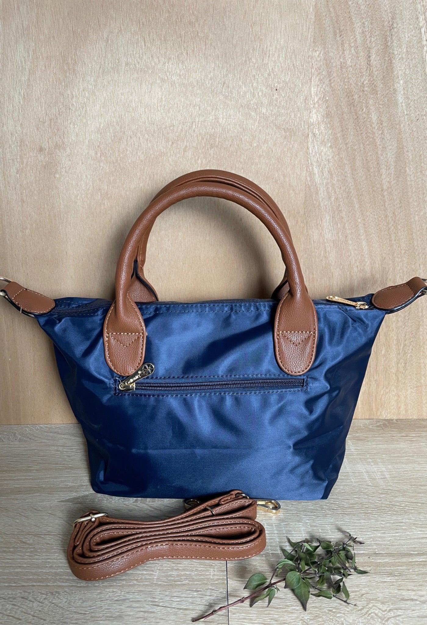 Sac à main fourre-tout petit modèle couleur bleu marine - Le Petit Placard