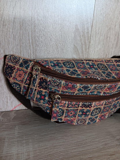 Sac banane en liège motifs « mosaïque » - 2 poches - Le Petit Placard