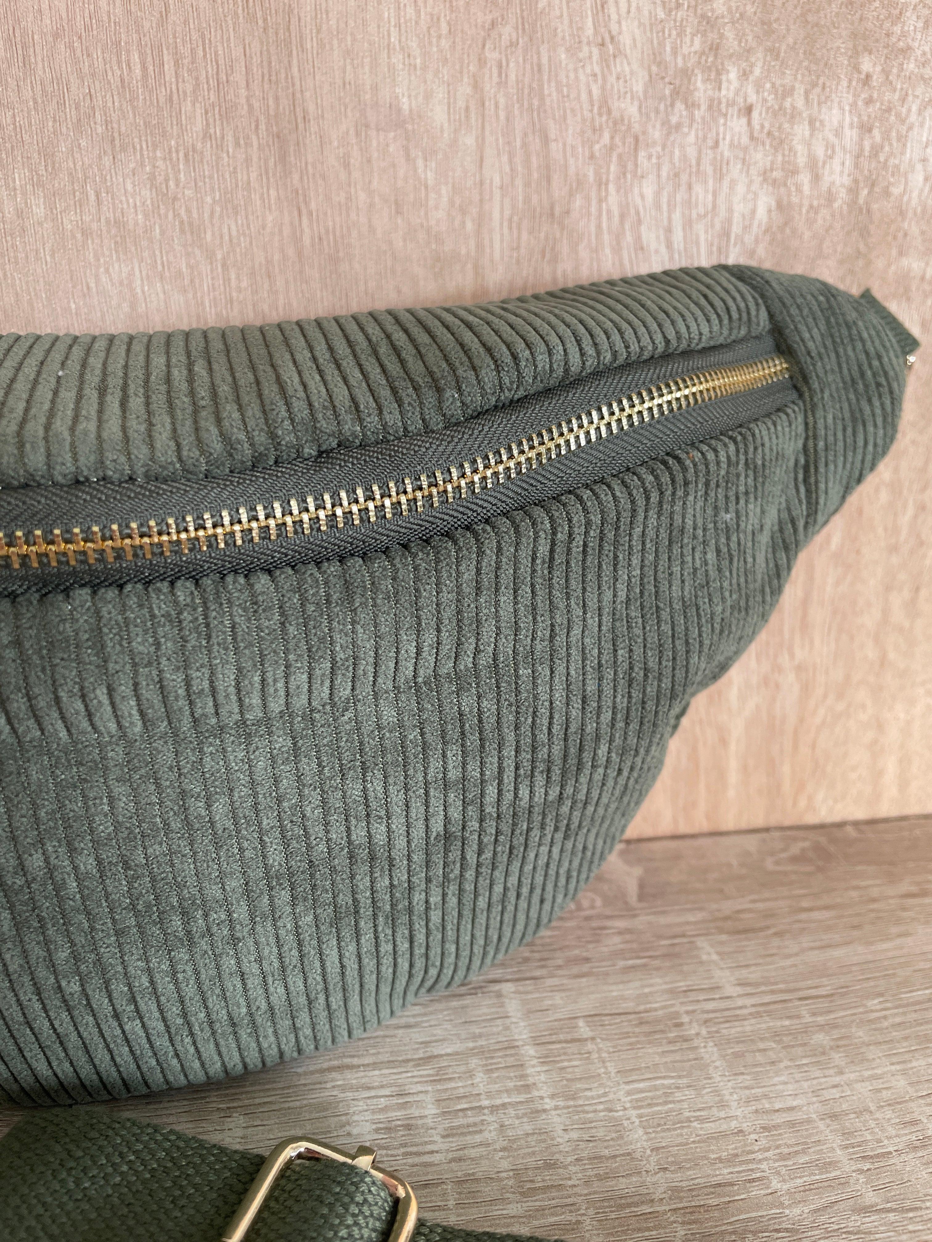 Sac Banane Velours Femme - Bandoulière Réglable, Style Croissant