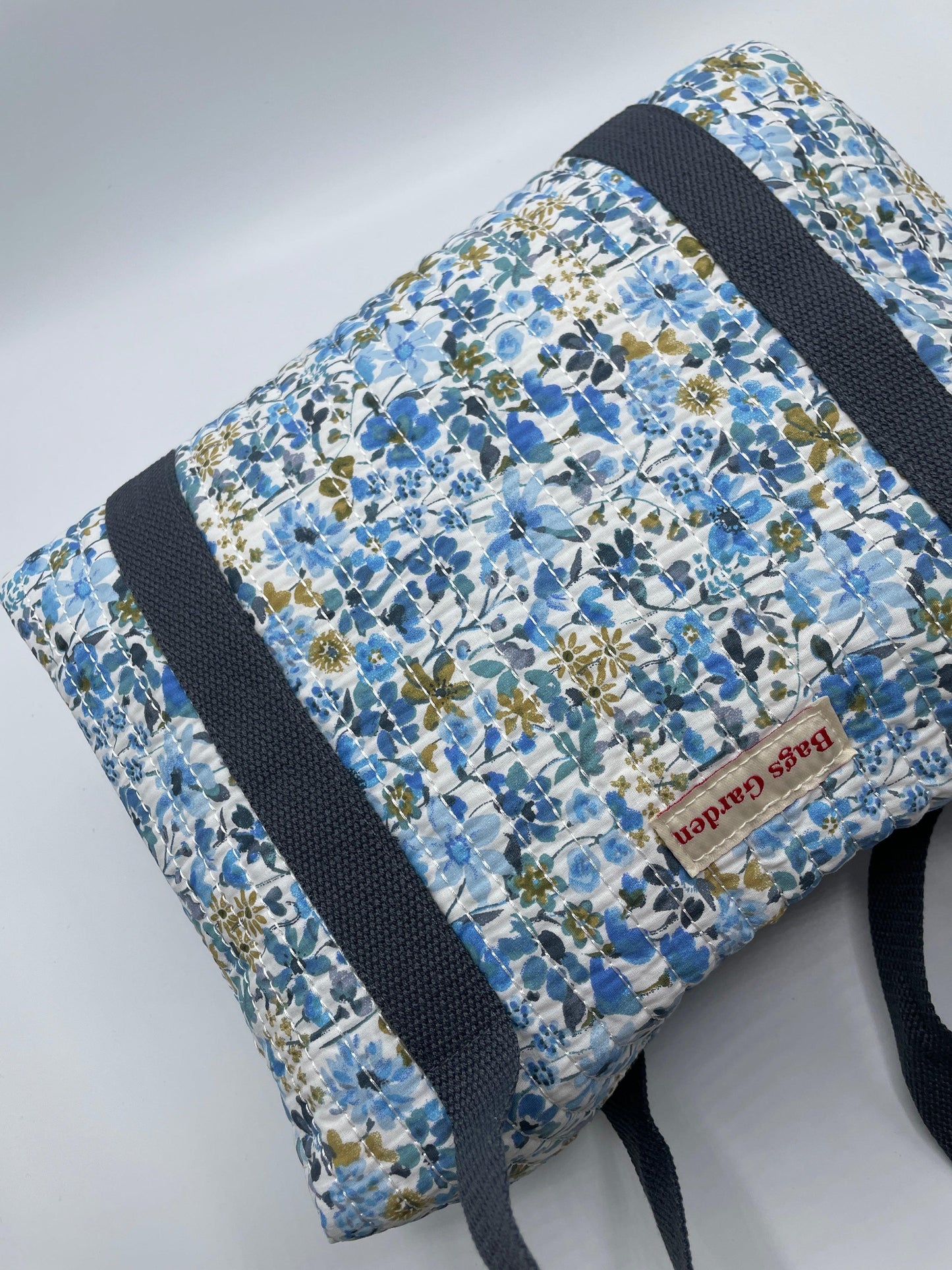 Sac week end voyage coton matelassé liberty bleu foncé - Le Petit Placard