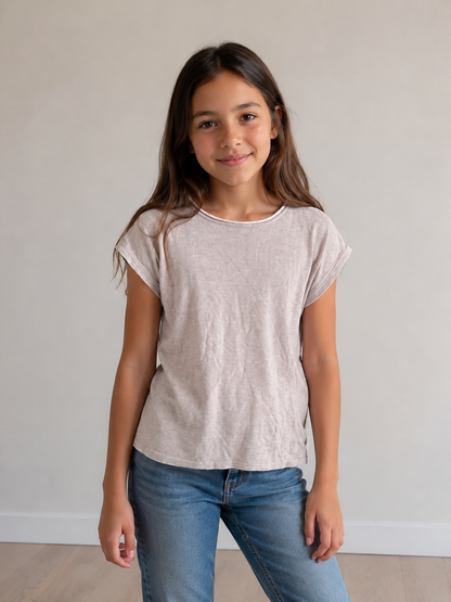 T-shirt Maille Beige Fille – Tape à l'Œil Seconde Main 12 ans